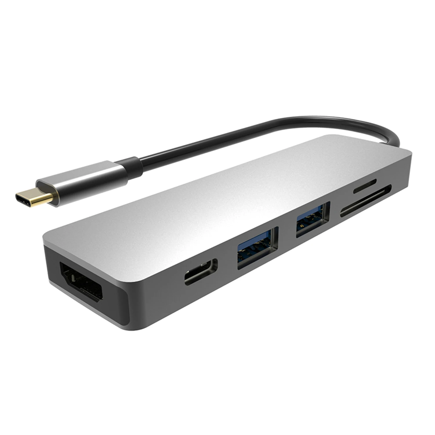 Behpex 6 в 1 USB-C концентратор с портом HDMI флеш-накопитель USB с гнездовым 3,0 Быстрая зарядка