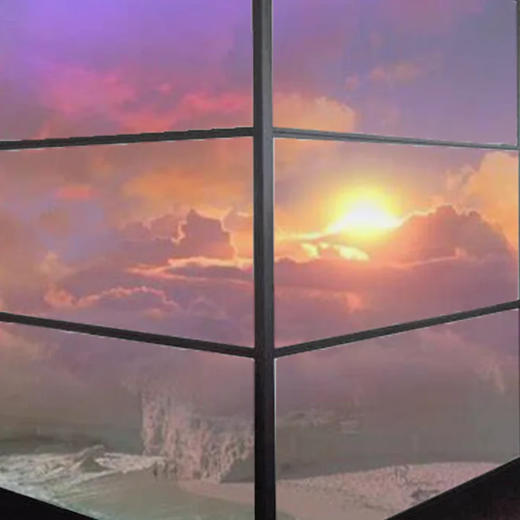 UV Print Door Film Pdlc Magic Glass Laminated Electric Film Privacy Room Windows Glass Pdlc Smart Film For Building Glass