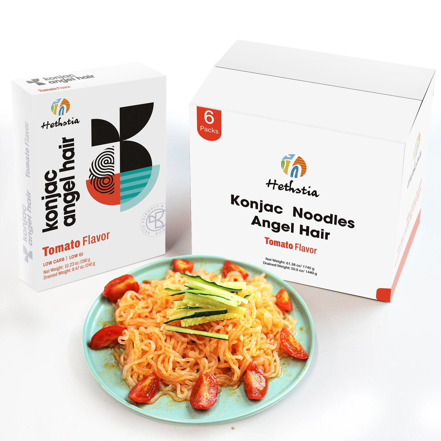 Wholesale Halal Konjac Halal Tomato Noodles Soup Low Calorie Healthy Food Noodle Keto Food Konjac