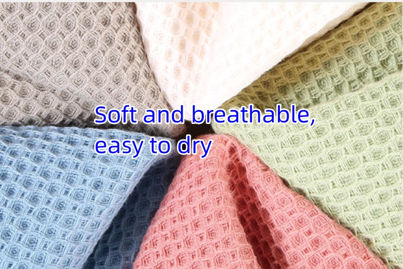Hot Selling 100% Cotton Honeycomb Waffle Bath Towel  household absorbent gauze towel