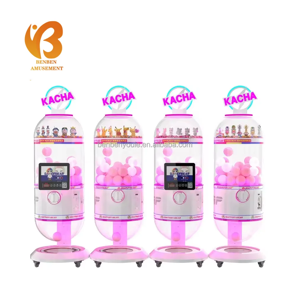 Amusement Center Coin Operated Capsule Kids Play Toy Vending Machine Custom Capsule Suspension Gashapon Gift Machines Gashapon