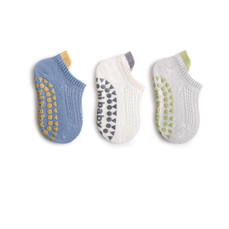 Summer thin mesh indoor non slip floor socks for boys and girls