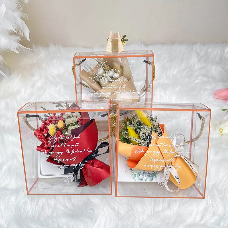 Wholesale Forever Stabilized Artificial Pink artificial flower 5 heads rose bouquet With Various And Customization Logo