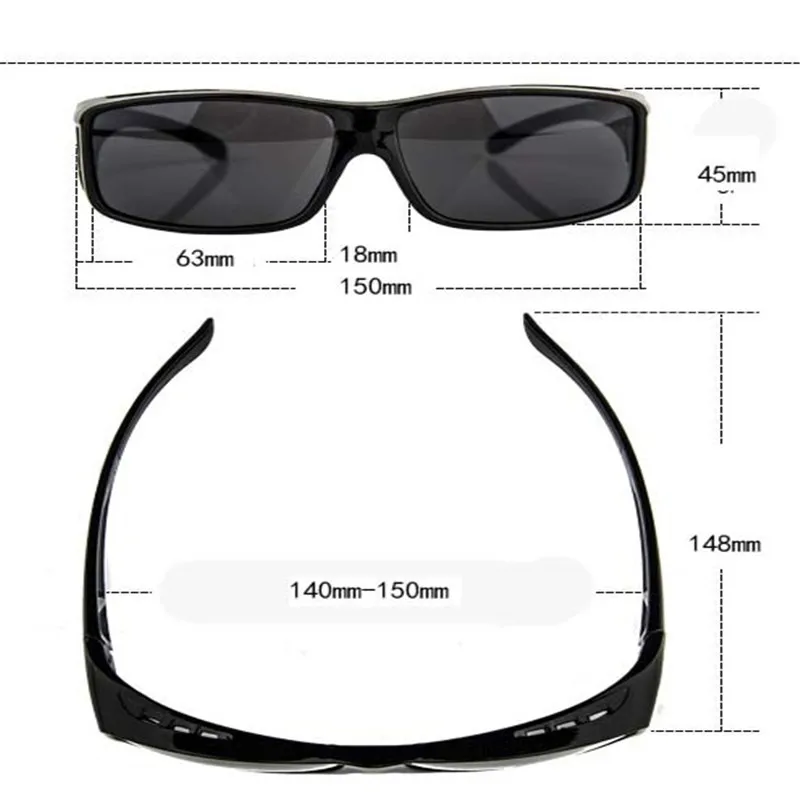 
Night Vision Driving Wraparound Sunglasses Fits Over Glasses 