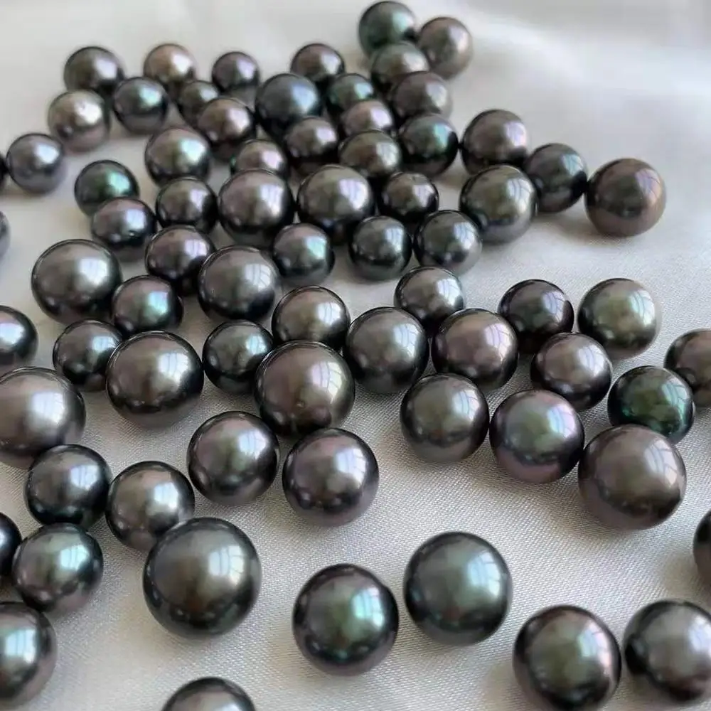 9-12mm Seawater Tahitian round shape pearl loose pearls wholesale natural pearls for making jewelry