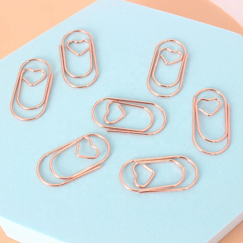 16 Years Factory Hot Selling Funny Mini Bookmark Paper Clip  Small Love Heart Cute Paper Clips