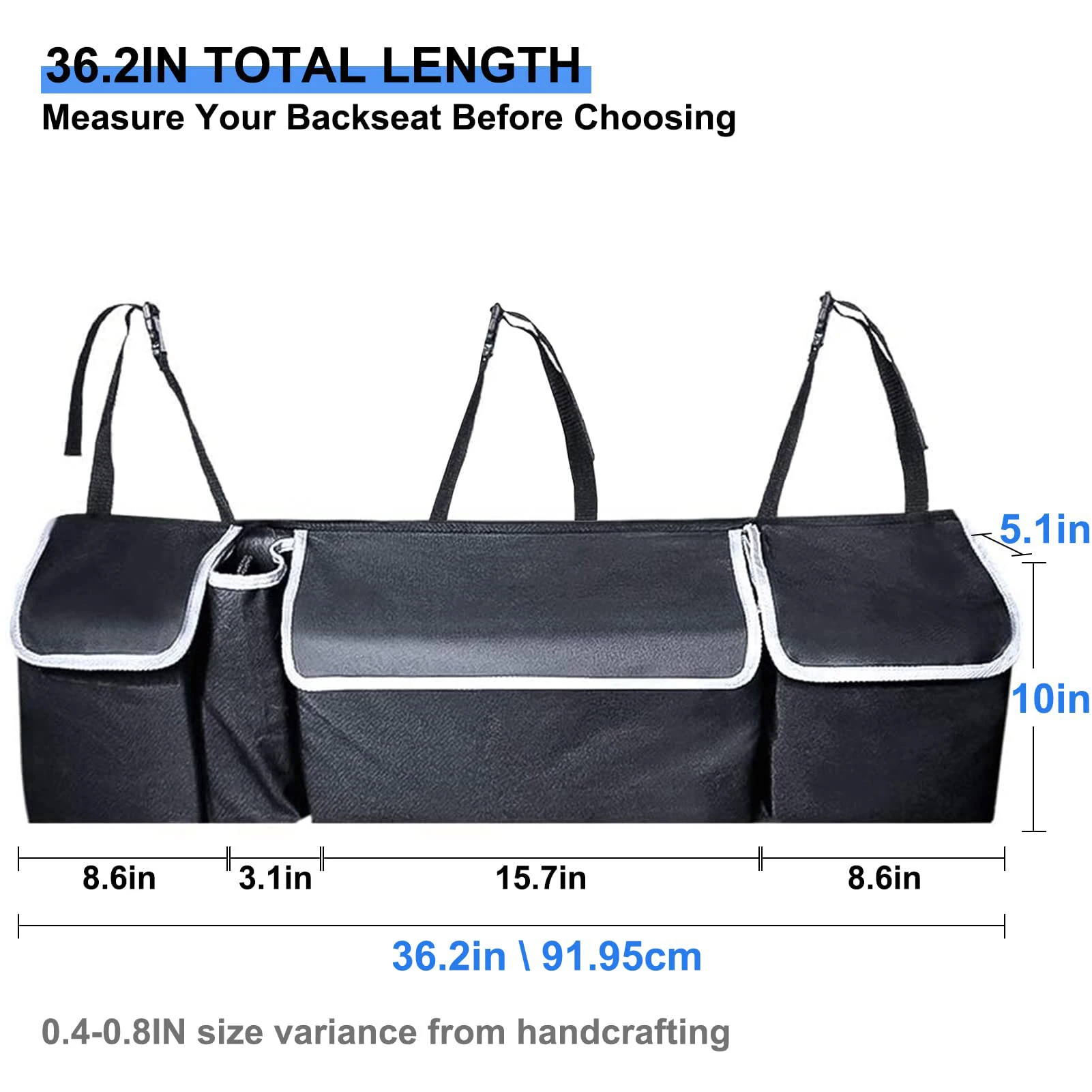 Factory Custom Sturdy Space Saver Hanging Car Accessories Interior Large Capacity Car Trunk Organizer Storage