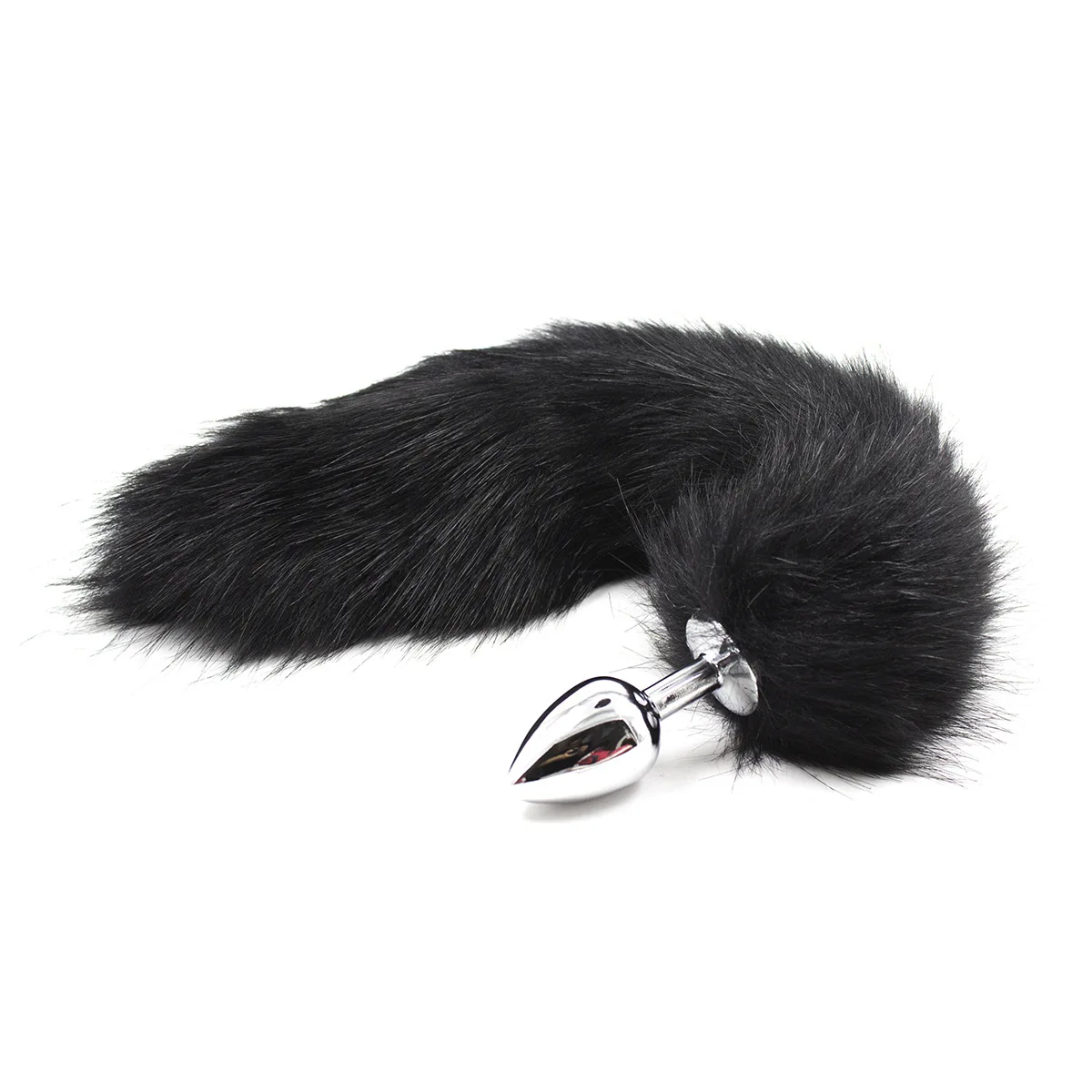 Adult sex toy back yard artificial fox tail female metal anal plug back yard flirting toy role play