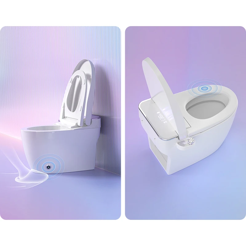 Floor mounted wc ceramic smart Electronic bidet toilet with concealed cistern for bathroom automatic toilet inodoro inteligente