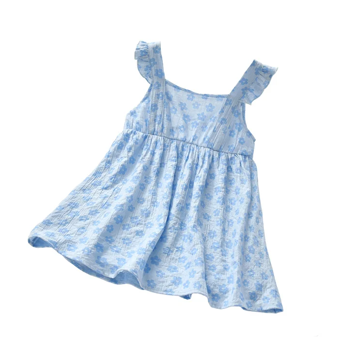 Children In Fancy Premium Designer Vietnam Clothing Elegant Ruffle Casual Floral Import Dress Of China For Kids Girls