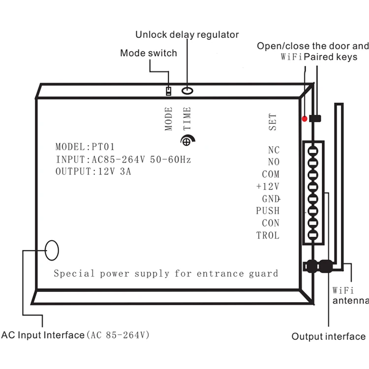 12v 3a wifi система контроля доступа специальный источник питания для мобильного