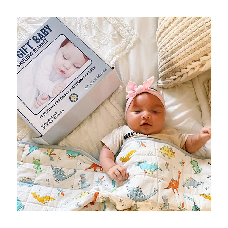 EMF Radiation Blocking  Cotton Baby Blanket For  99% Protection From Wireless Radiation and Microvawe signals