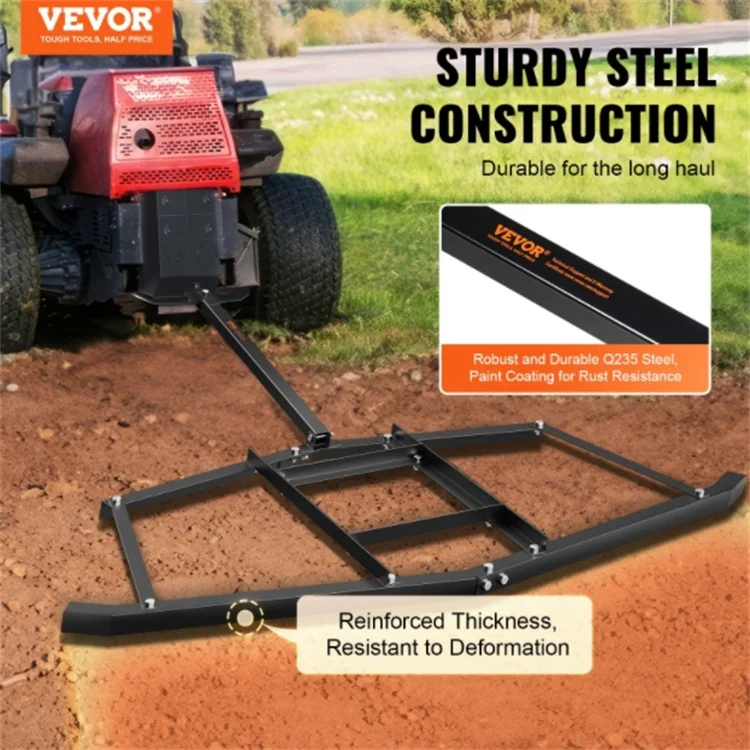 Driveway Drag Grader Harrow Driveway Drag Grader for ATVs UTVs Garden Lawn Tractors