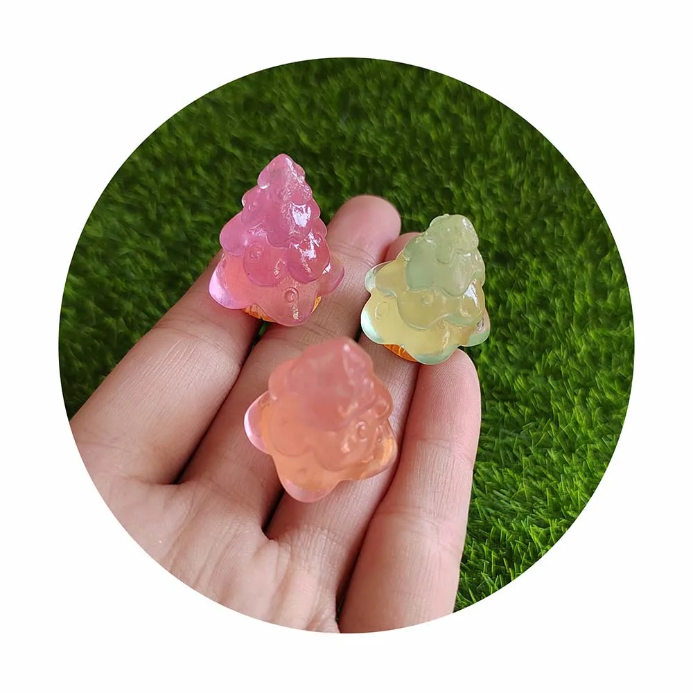 New Christmas Tree Luminous Glowing Yellow Crown Duck Resin Figurine Model Home Decor Fairy Garden Decoration Accessories Modern