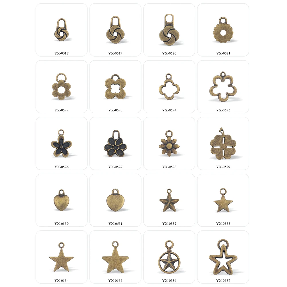 
YUANXING Custom Size #3 #4 #5 #8 # 10 Zinc Alloy Metal Round Pull Ring Zipper Puller For Handbag 