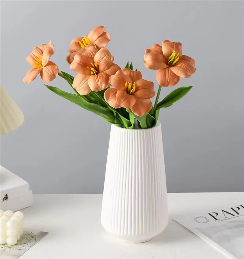 Новый стиль Декоративные искусственные цветы тюльпаны в стиле Инс высококачественные для свадьбы и домашнего декора