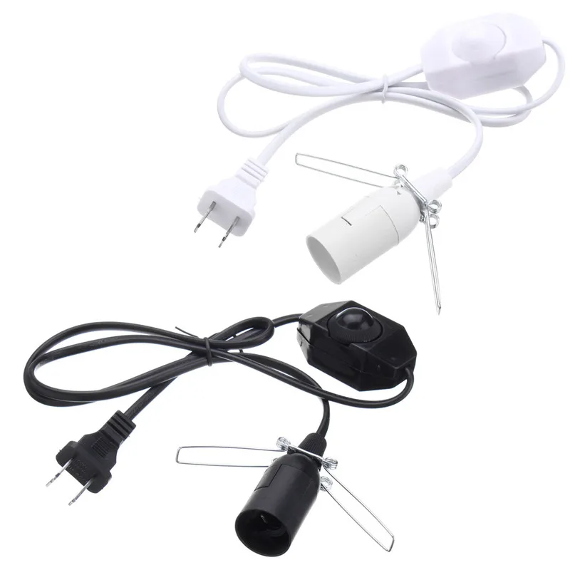 Vintage Lampholder Himalayan Salt Lamp E12 E14 Socket Electric Power Dimmer Cord Switch Edison Bulb Holder With 1.5m 2m Cable