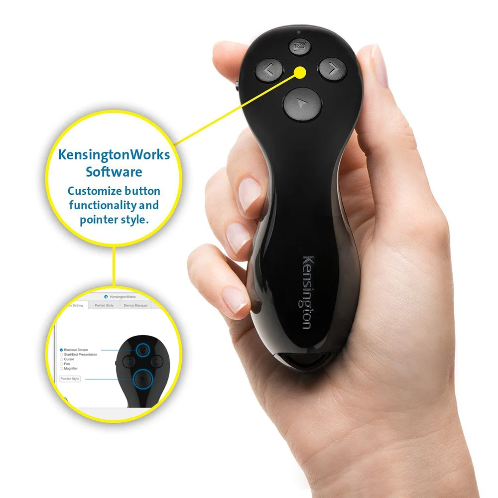 
Hot Sale Ultimate Presenter with Virtual Pointer Technology USB Wireless Laser Air Mouse 