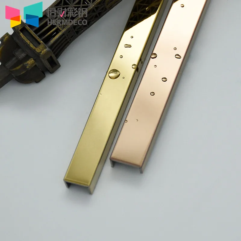 Brushed Stainless Steel Flat Trim Strip Flooring Edging Stainless Steel Tile Trim Stainless Steel For Wall Or Furniture Strip