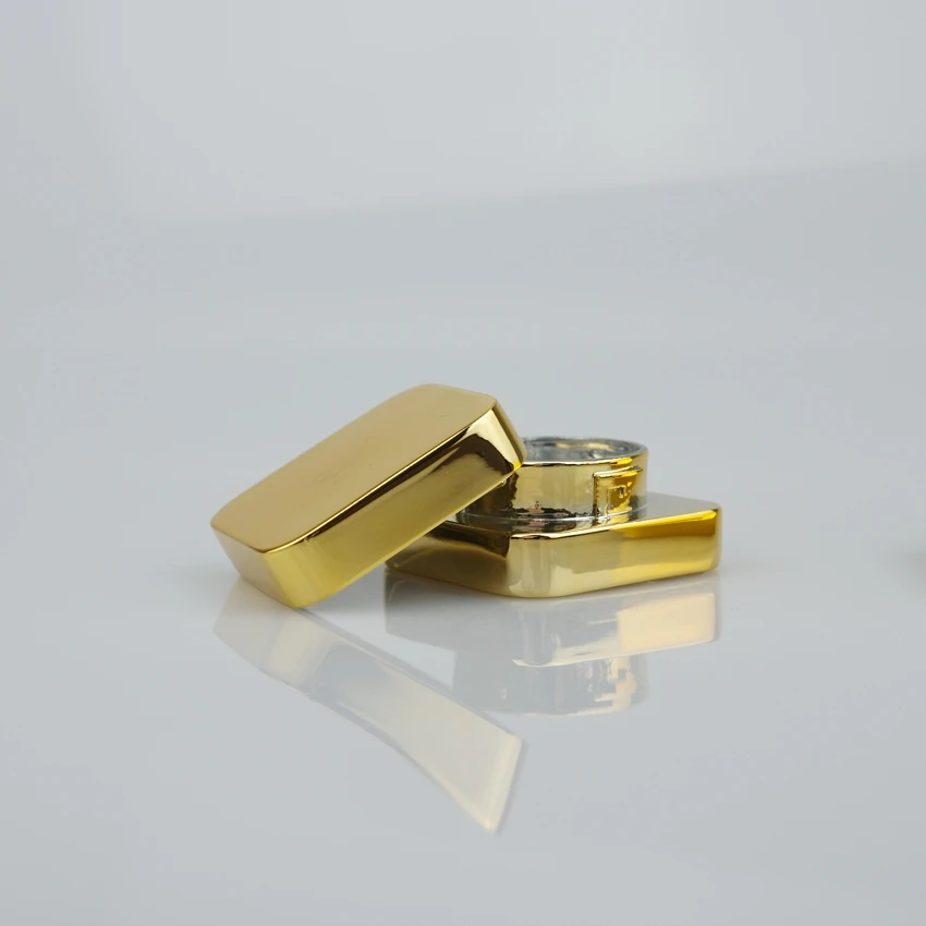 
3ml 5ml mini small glass jar with child proof lid aluminum square Cosmetics Packaging Jar Small Glass Cream Jar 