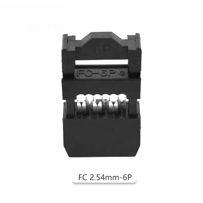 2.54mm Idc Female connector 6P dual Row 2.54 pitch 2*3pin female FC IDC Connector