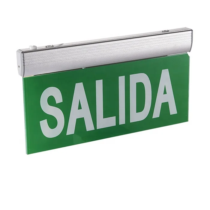 Wall hanging spanish salida led emergency exit sign light