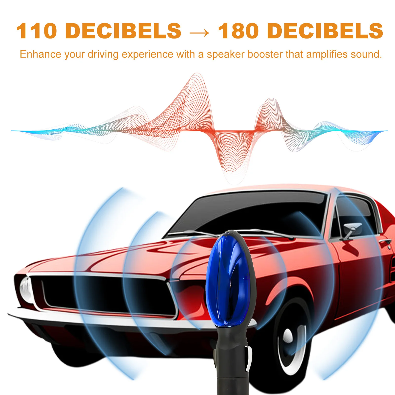 Automotive Horn Sound Enhancer Automotive General Purpose Waterproof Automatic Horn Honking Speaker