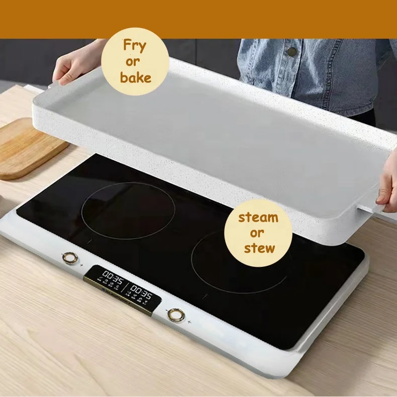 Two burner touch screen control built-in induction hob 2 burner induction cooker