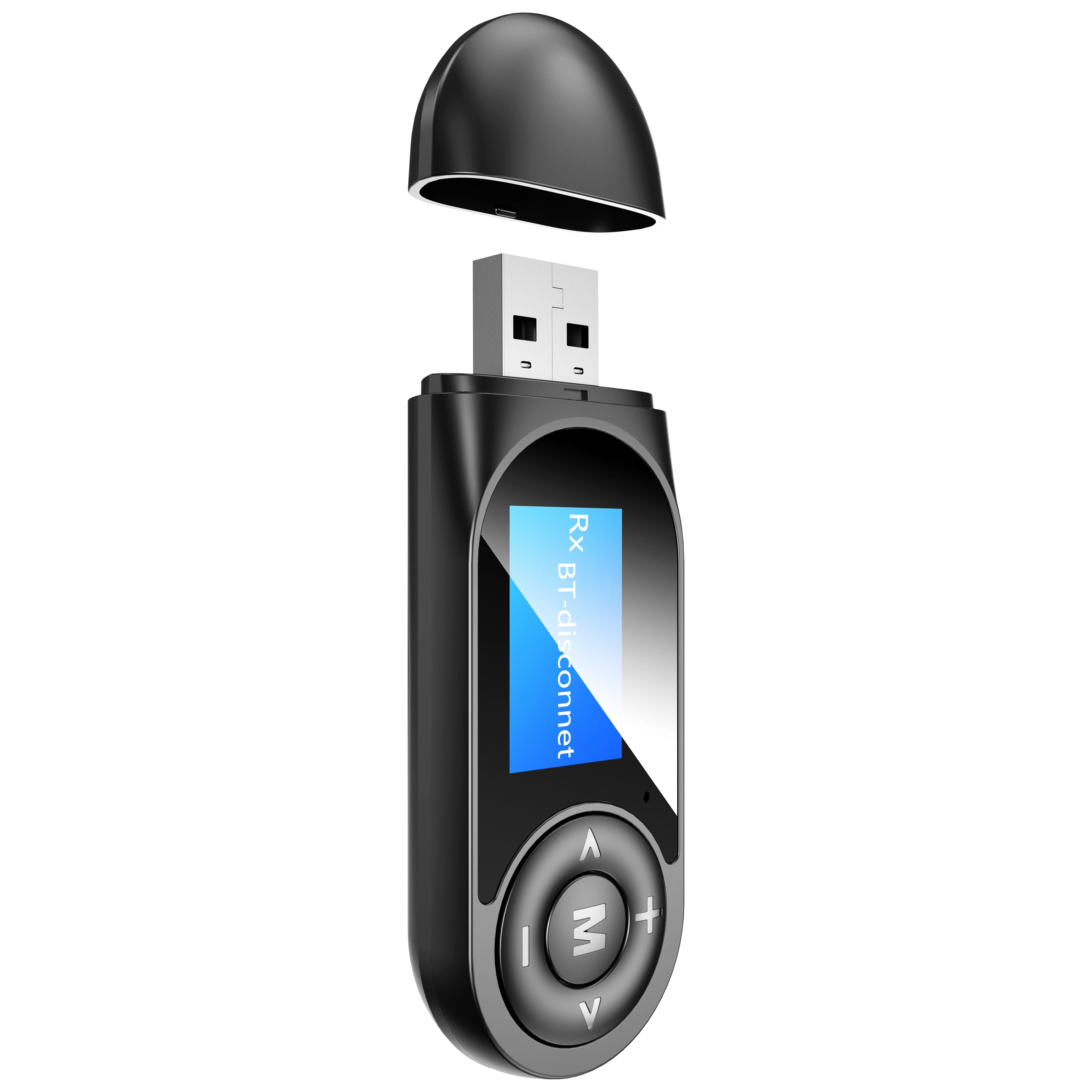 Dropshipping Wireless Transmitter Receiver 2-IN-1 USB Audio Adapter for PC/Laptop/Stable with screen