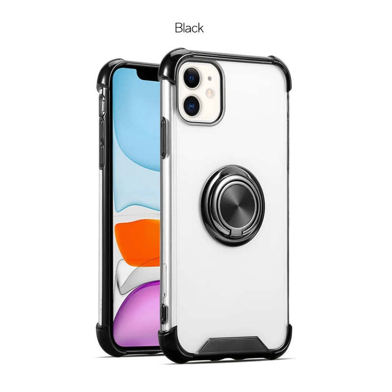 
Fashion Luxury Shockproof With Ring Kickstand Electroplating TPU Phone Cases For iPhone 7/8 X XS XR Max 11 12 Pro Max Case 