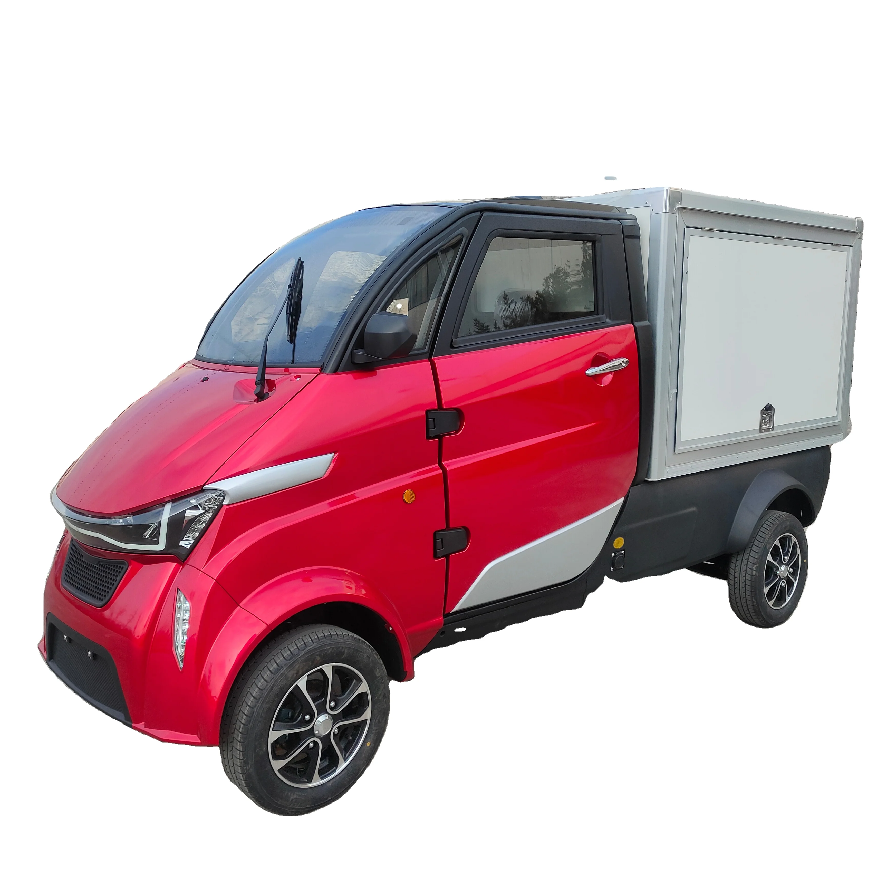 L7E  Small 4 wheel closed cabin elektromobil car electric container food trucks  for logistic delivery