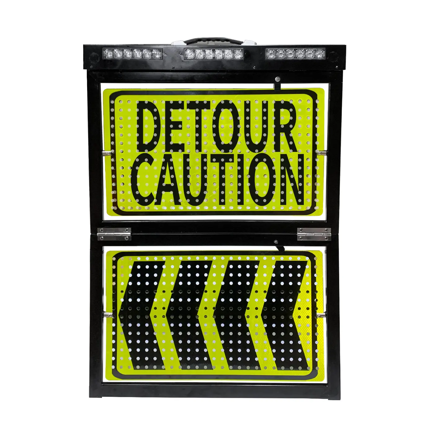 Road work safety warning message board led traffic inspect duty sign barrier flashing signal warning board