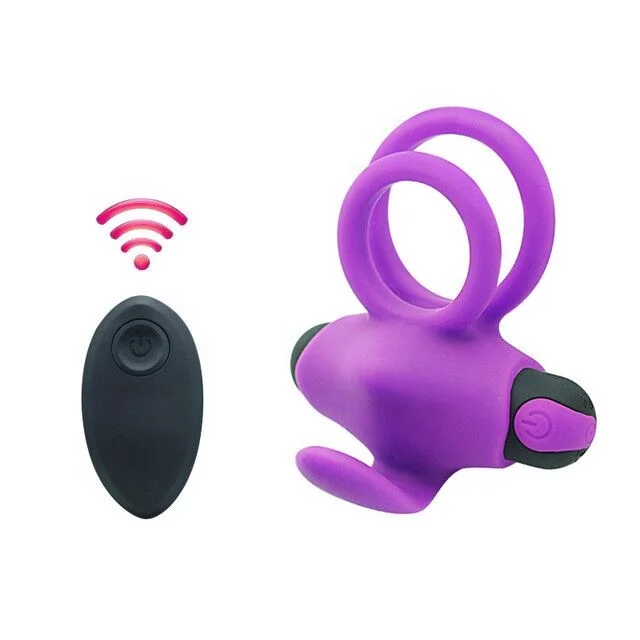 Male Sex Toys Time Delay Wireless Remote Control vibrator Massage Vibrating Penis Cock Ring