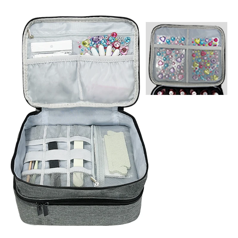 Factory Custom Salon Nails Bag Large Capacity Carrying Cosmetic Bag  Bottles Nail Polish Organizer Essential Nail Polish Bags