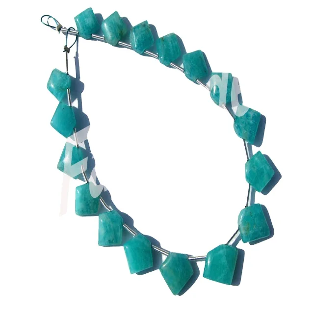 Natural Amazonite Smooth Pentagon Beads Wholesale lot Beads gemstone Amazonite Faceted beads jewelry AA quality Ik135