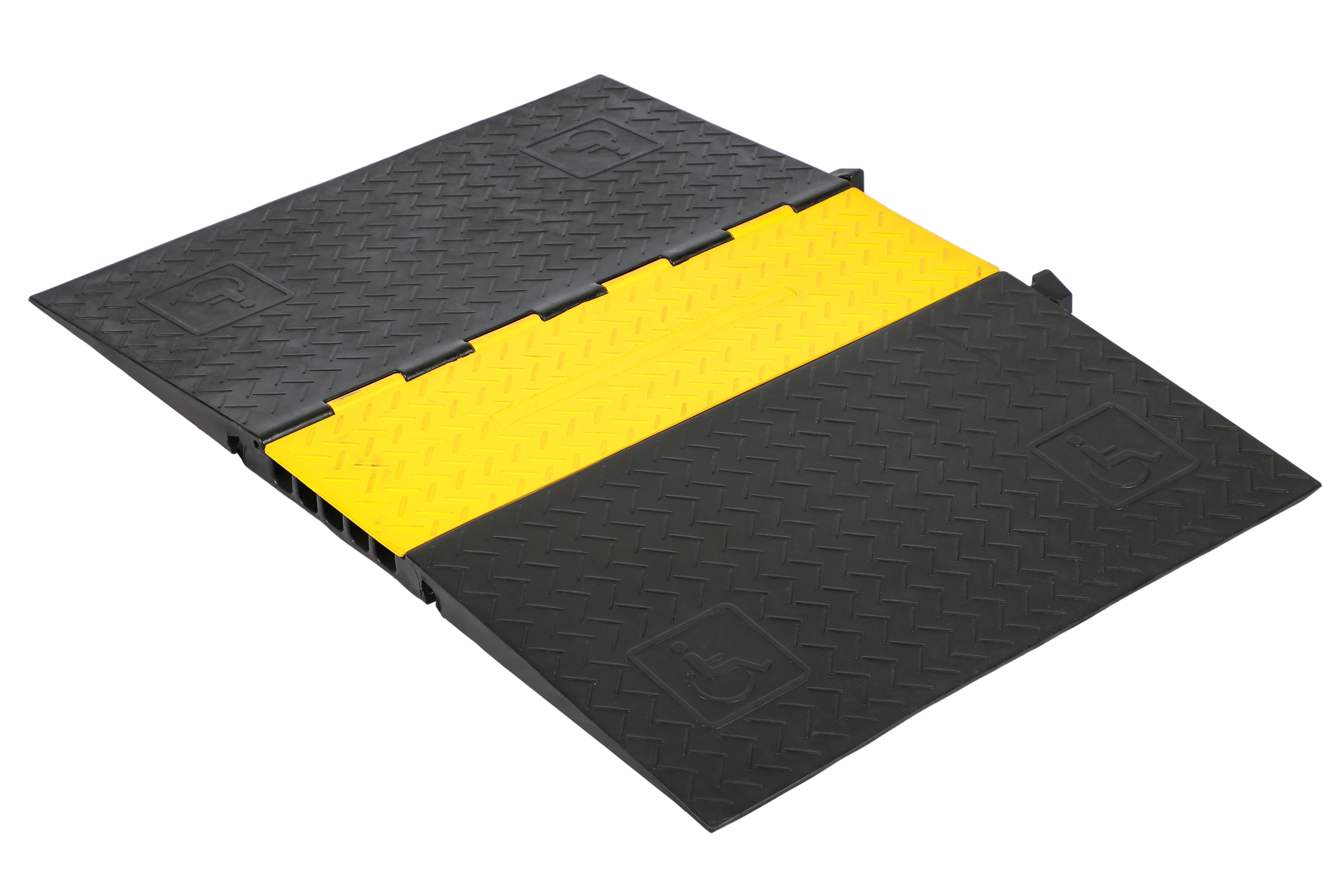 PVC Rubber Polyurethane Pedestrian Traffic Vehicles Wire Guard ADA Compliant Wheelchair Accessible Cable Protector Cable Ramps