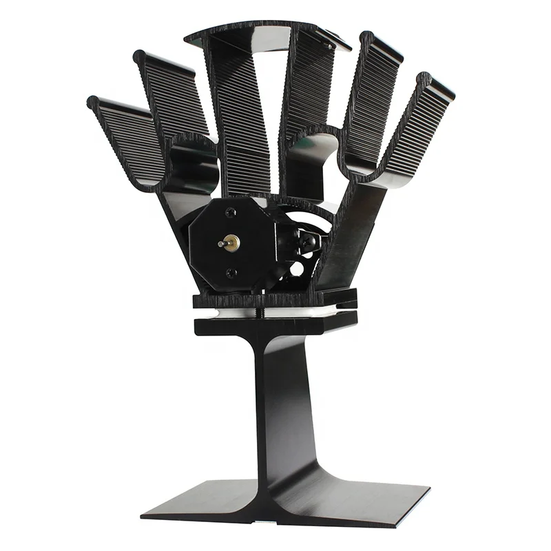 Hot Sales Freestanding Anodized Aluminium Fireplace Fan Eco Friendly Silent Wood Log Burner Fireplace Accessories Stove Top Fan