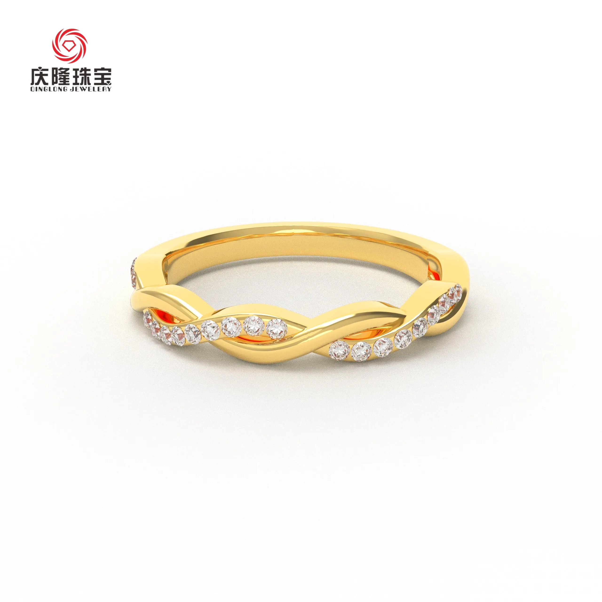 Twist Arm Fashion Adjustable Lab Grown Diamond Finger Ring New for Engagement Arrival 14k/10k Gold White/rose Color CLASSIC IGI