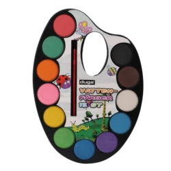 12 шт. Палетка сухих акварельных красок с кисточкой для рисования акварельных тортов