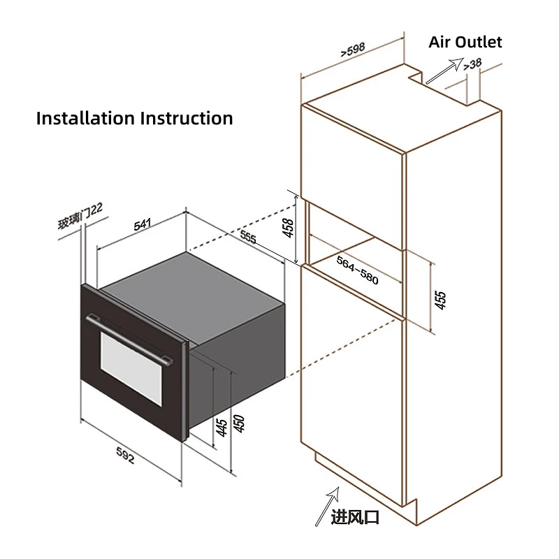 VANACE Mini Fridge Slim 220v Display Cabinet Refrigerator Thermoelectric 40 Bottle Wine Cooler