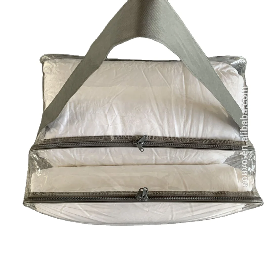 
high quality wholesale grey double layer pvc bag for bedding 