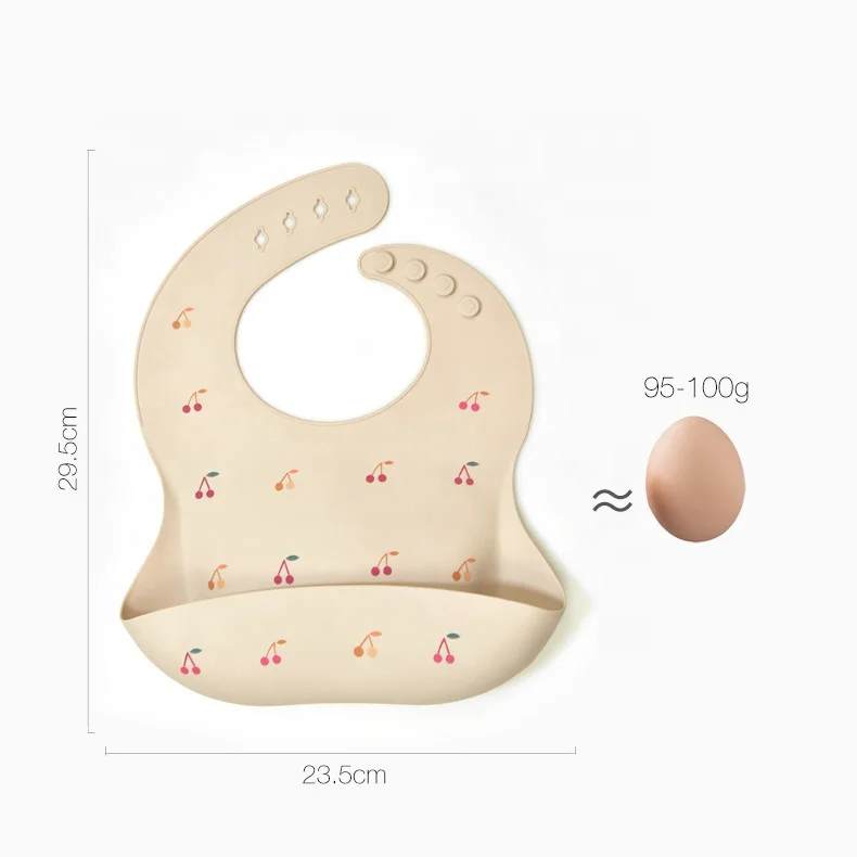 Eco-Friendly Non-Toxic Silicone Infant Feeding Bibs BPA Free Silicone Baby Bib Portable Waterproof Silicone Bib