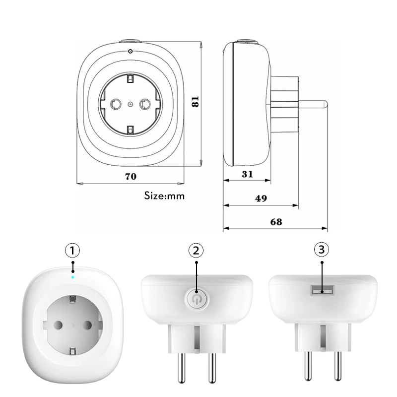  Горячая Распродажа смарт-розетка Naten EU Tuya Smart Life Socket 16A eu Oem Смарт-розетка с Wi-Fi уличный корпус дистанционным управлением не требуется
