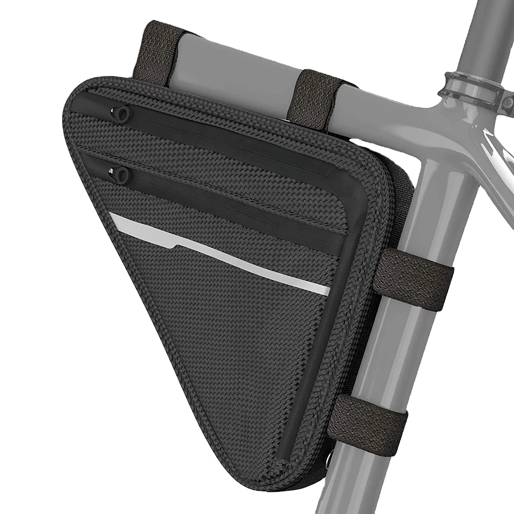 Factory custom bicycle bag waterproof TPUtriangle bicycle front frame bag multi functional