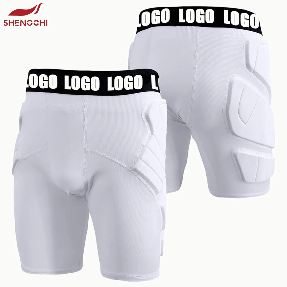 Custom Blank Padded Soccer Sliding Undershorts Golie Pants Goalkeeper Pad Short