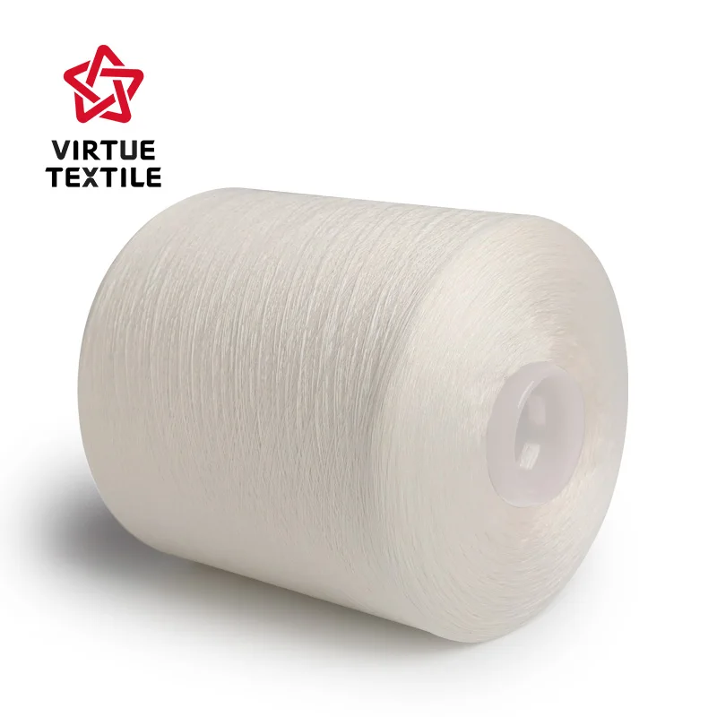 Virtue Textile China Supplier 100% Pure Cotton sewing thread 20s/2 50s/2 raw white for underwear/shirt/socks