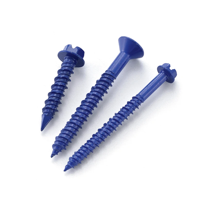 Steel Tapcon Slotted Hex Washer Head Concrete Masonry Screw Anchors 1/4 inch