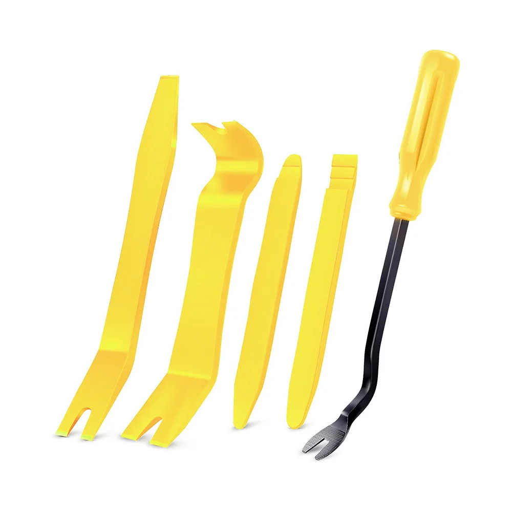 Plastic Pry Tools Car Fastener Rivet Clips Remover Auto Trim Removal Tools Kit For Vehicle Dash Audio Door Panel Window