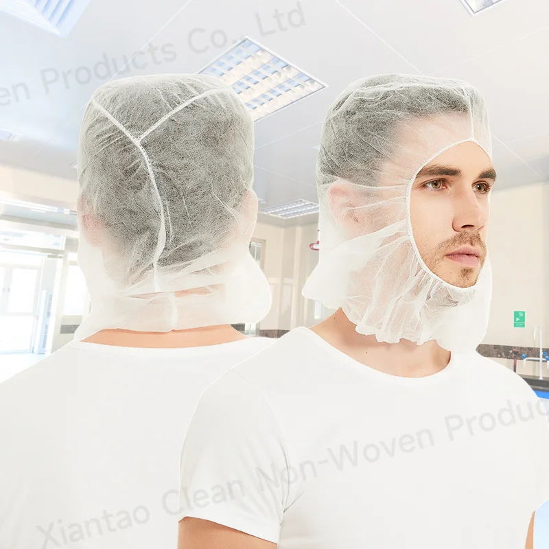 Disposable space cap oversized hood cover white medical hood hairnet food PP Cap Space Disposable Caps for Food factory