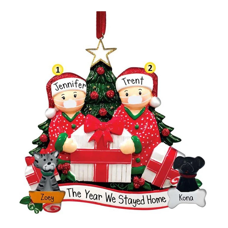 Висячее украшение из ПВХ с изображением лица для всей семьи, рождественские товары 2021, подвески для рождественской елки, украшение для выживания Санты